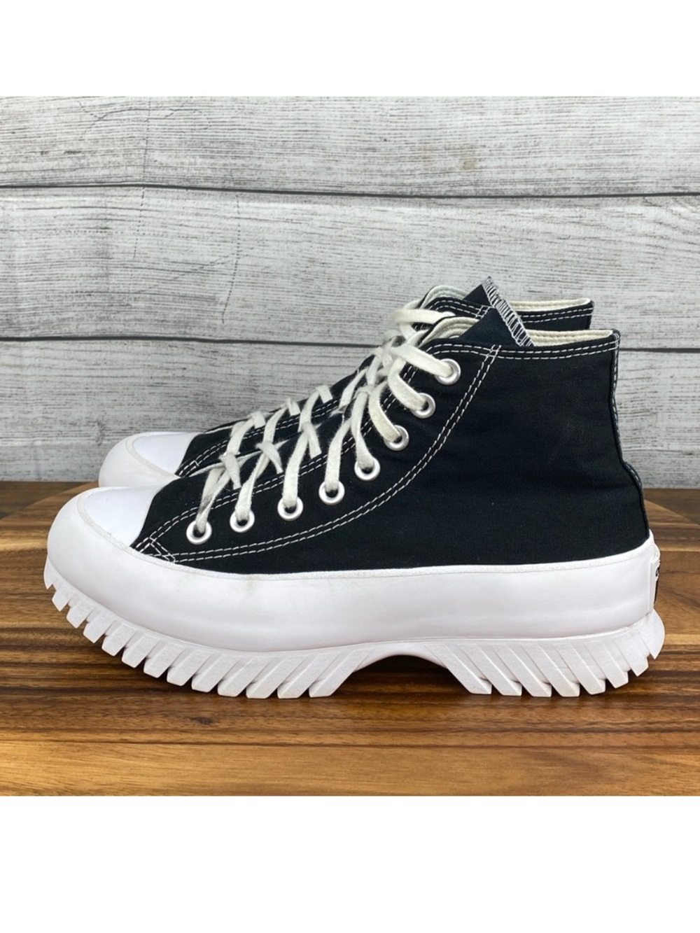 Converse Chuck Taylor All Star Lugged 2.0 Platform Black Shoe A00870C Size 8.5